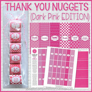 Thank You Nugget {Dark Pink Edition} PRINTABLE-My Computer is My Canvas