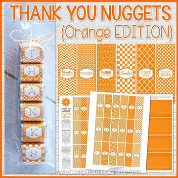 Thank You Nugget {Orange Edition} PRINTABLE-My Computer is My Canvas