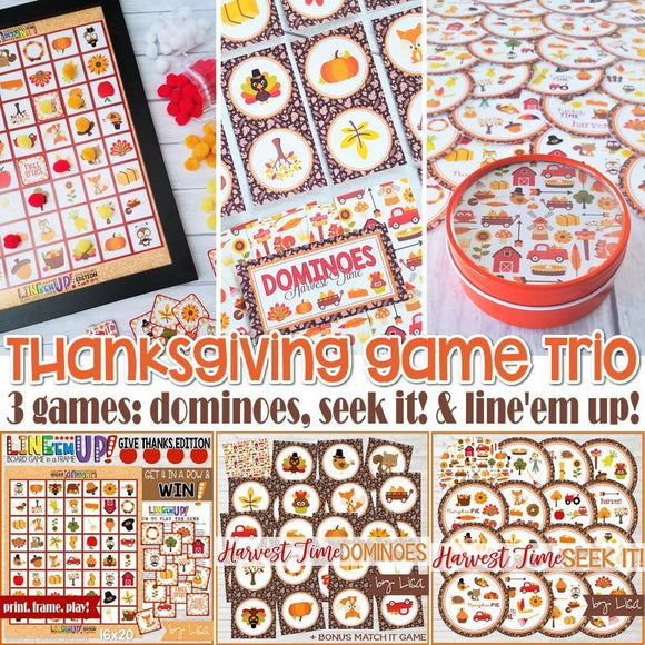 Thanksgiving GAME TRIO PRINTABLE-My Computer is My Canvas