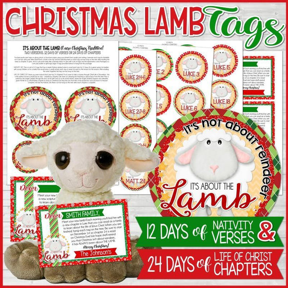The Christmas Lamb Tradition {GIFT TAGS} PRINTABLE