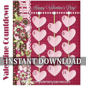Valentine Candy Countdown PRINTABLE-My Computer is My Canvas