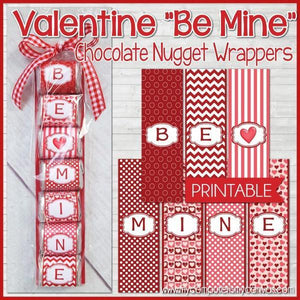 Valentine Nugget Wrappers {Be Mine} PRINTABLE-My Computer is My Canvas