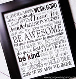 BE AWESOME Subway Art PRINTABLE-My Computer is My Canvas