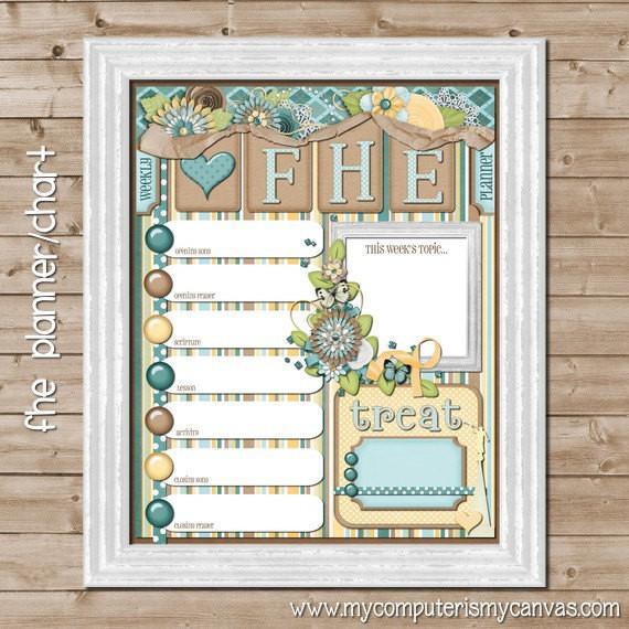 Weekly FHE Chart {Clearance} PRINTABLE-My Computer is My Canvas